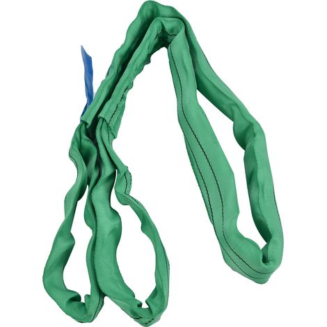 Élingue de levage de 2 tonnes en PES, flexible, haute résistance, à double boucle, accessoire pour grue, largeur 80 mm, longueur 3 mètres (1/5)