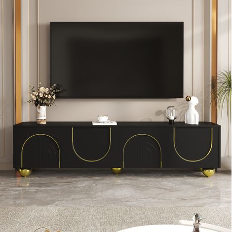 mobile tv 170x38x44 cm contenitore dorato OKMYHOME (1/5)