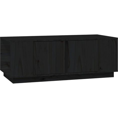 Maison Exclusive - Couchtisch Schwarz 110x50x40 cm Massivholz Kie