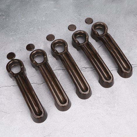 Lot de 10 coques de poignées de porte de voiture, imitation bois, compatibles avec Jeep Wrangler JK 2007-2017 (1/5)