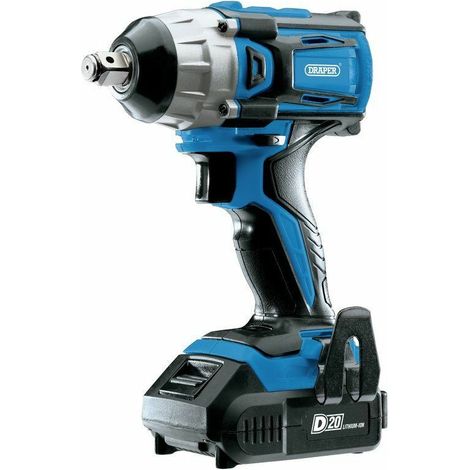 Draper D20 20V Brushless 1/2" Mid-Torque Impact Wrench with 2x 2Ah Batteries and Charger – 250Nm Power, Compact Design (1/5)