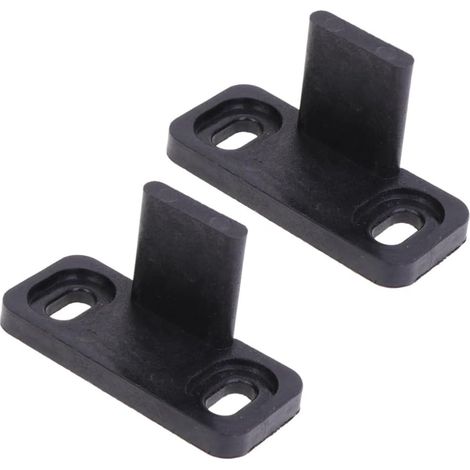 Guide de Porte Coulissante à Double Roue 5 Pièces Noir (1/5)