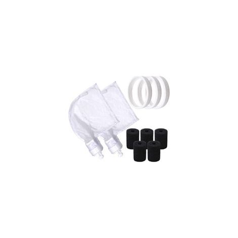 Sacs de Rechange en Nylon à Fermeture Eclair (pour Polaris 280 et 480 Seulement)+Pneus de Rechange en Caoutchouc Souple+Brosse en Mousse de Queue Robot pour Polaris (1/5)