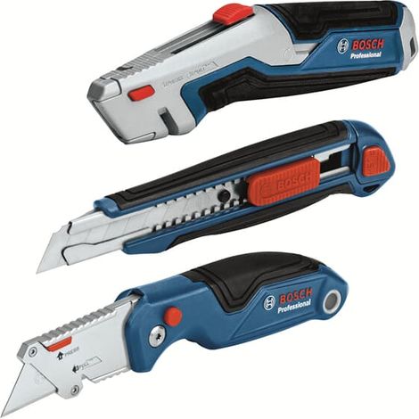 Bosch Professional Messer-Set 3-teilig Universalklappmesser Cuttermesser (1/5)