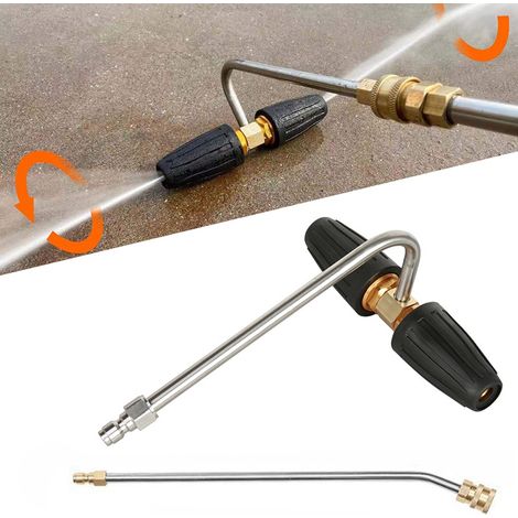 Dachrinnenreiniger (3600 PSI) mit 2 rotierenden Turbinendüsen und 1/4-Zoll-Schnellkupplung (1/5)