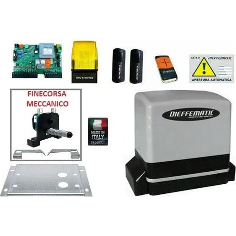 Kit Automazione Cancelli Cancello Scorrevoli Scorrevole 600 Kg 230v Motore Anta