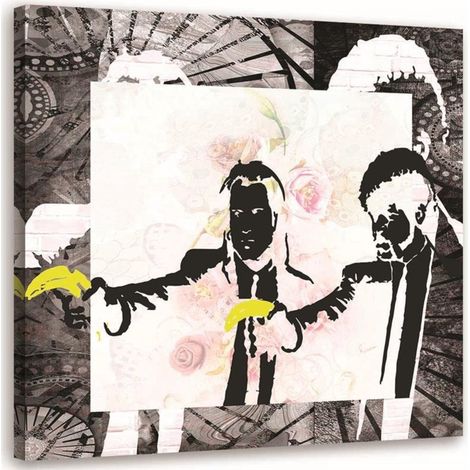 Tableau sur toile Banksy Pulp Fiction Street Art 40x40 (1/5)
