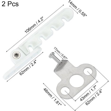 2 PCS Entrebâilleur de fenêtre, limiteur de fenêtre à battant, verrou anti-pincement, verrouillage de sécurité de sécurité pour bébé et enfant, entrebâilleur de ventilation pour la maison (1/3)