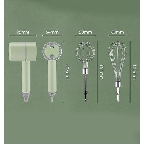 Kabelloser elektrischer Schneebesen aus Edelstahl, Mini-Schneebesen mit USB-Ladefunktion, ideal zum Schlagen von Sahne und Eiweiß (1/5)