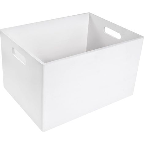 Caisse Bois Rangement avec Poignées Blanc 39 x 29 x 23 cm (1/5)