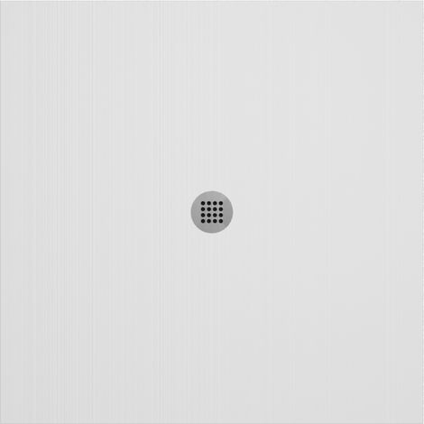 Receveur de douche en résine extra plat à poser 90x90cm - blanc - RONDA (1/2)