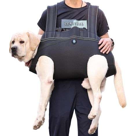 Großer Hunde-Rucksack,Ganzkörper-Hebegurt mit Griff,Reflektierend Brustgeschirr Hund,Hundegeschirr Gepolstert,Alte Gelenkverletzungen,Arthritis,Hinterbeinunterstützung,Schwarz,3XL