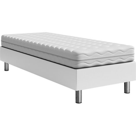 Cama continental Logan 101, Soft 017, Continental, Individuales, 120x200, Cuero ecológico, Somieres, 120x200x47cm (1/5)