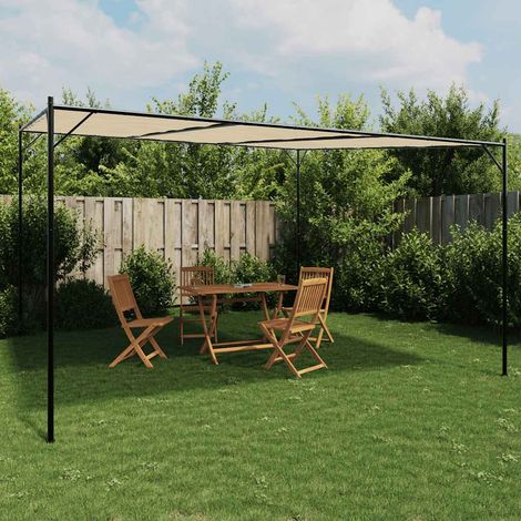 Tonnelle Barnum Style Moderne - Pavillon de Jardin - Tente de réception - beige 4x4 m 180 g/m² tissu et acier Chic-555752 (1/5)