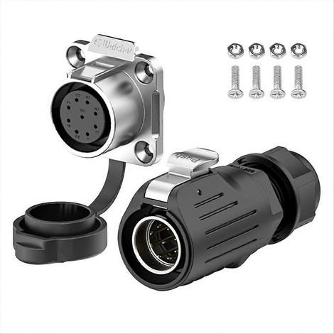 IP68 wasserdichter Industriestecker, 9-poliger Schnellanschluss-Rundstecker (1/5)