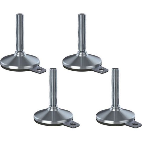 Bau-Ausrüstung Edelstahl-Nivellierbasis 20x100x105 mm und antivibrations Pad für 2200 kg - Set 4