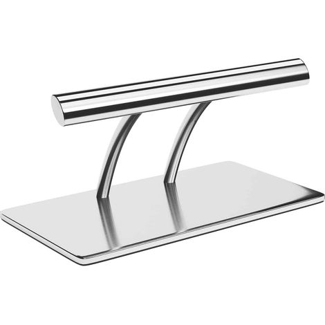 Poggiapiedi da parrucchiere in acciaio inox tubo ovale da 35 cm design e comfort senza tempo 140007826