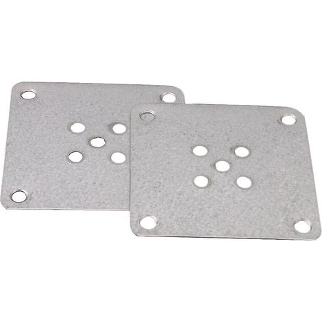 Quatre pieds de canapé/table en bois argenté avec des trous de 6 mm, mesurant 8x8 cm. (1/5)
