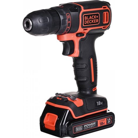 Trapano avvitatore BLACK DECKER 18V BDCDC18B + 2 batterie + caricabatterie