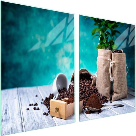 Plaque de protection en verre pour cuisinière 2x45x52 Café (1/5)