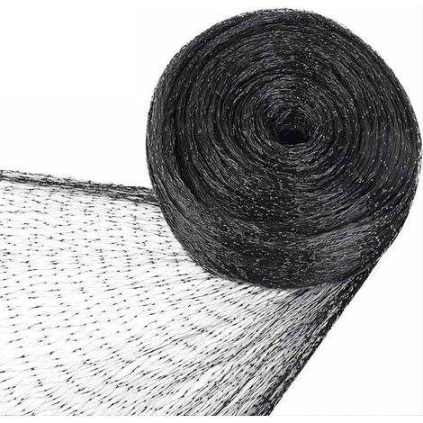 Filet Anti Oiseaux 4x12M, Filet de Jardín Protection pour Potager, Fraisier, Cerisier, Fruitier, Plantes, Anti Insecte/Pigeon/Papillon (Noir) (1/5)