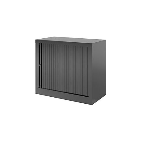 Euro-Rollladenschrank  Breite 800 mm  1 Fachboden  schwarz (1/5)