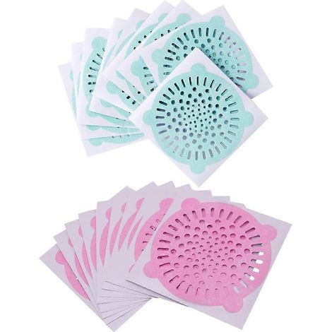 Lot de 20 autocollants anti-obstruction pour siphon de sol, filtre à cheveux et évier.-10X10CM (1/2)