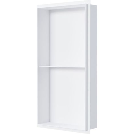 Wandnische Bernstein NT306010X Edelstahl randlos 30x60x10cm mit Ablagefach Weiß