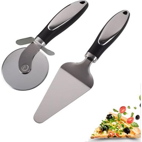 Tagliapizza - Paletta per torte - Forbici per pizza con impugnatura antiscivolo - Per cucina - ristorante - festa (1/5)