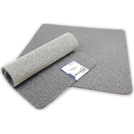 Tapis de douche en luffa, tapis antidérapant en PVC à motif spaghetti pour la zone humide de la douche, tapis ultra doux 60 x 40 cm (1/5)