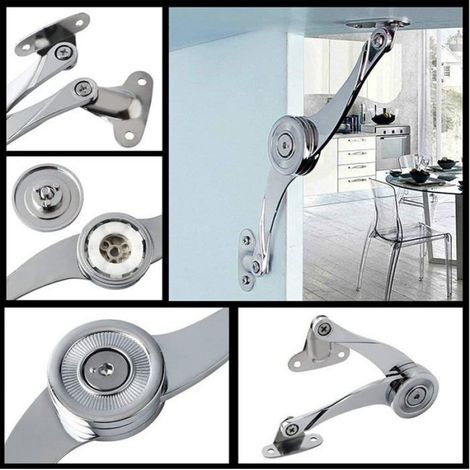 2 pcs Folding Support Hinge,Ascenseur Support Charnière,Meuble Armoire Meuble Porte Ascenseur Support Charnière Charnière (1/4)