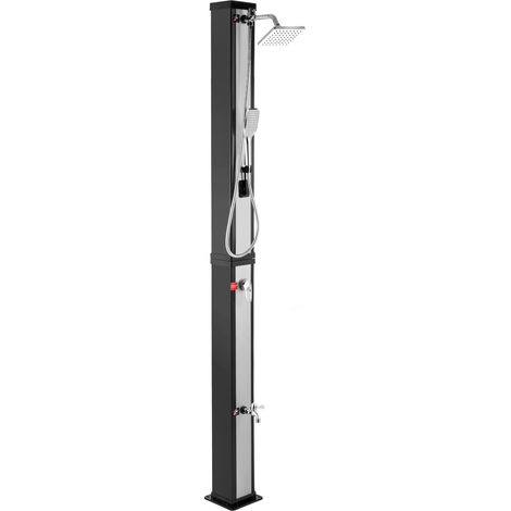 VEVOR Solar Heated Shower, 10.6Gal Outdoor Solar Shower, 7FT Pool Shower Temperature Adjustable, 2-Section with 360 Degree Shower Tap, Handheld Showerhead & Foot Faucet for Backyard, Beach, Poolside S