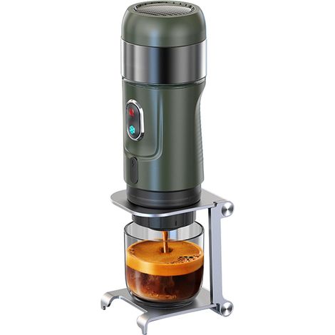 Machine à café portable 15 bars 3 en 1, appareil électrique sans fil, infusion à froid et chauffage pour capsules au sol, voiture, maison, voyage, prise AU 1200 mAh (1/5)