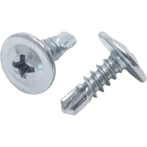Vis à tôle à tête plate 1000 pièces – Acier galvanisé résistant à la corrosion – Pour cloisons sèches et montage de profilés de plafond – 4,2 x 13 mm – Protektor (1/5)