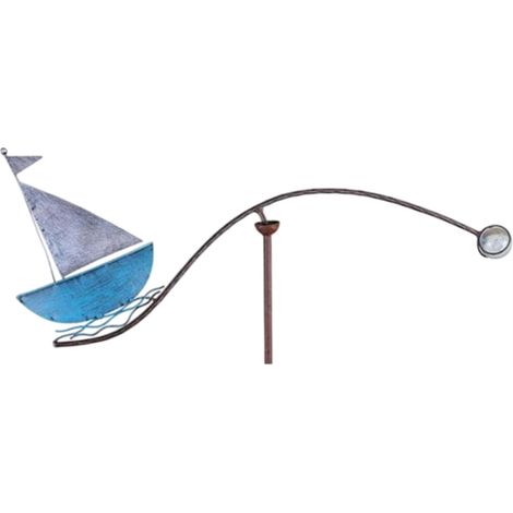 Stilvolle Wetterfahne aus Metall, Gartendekoration mit Boot