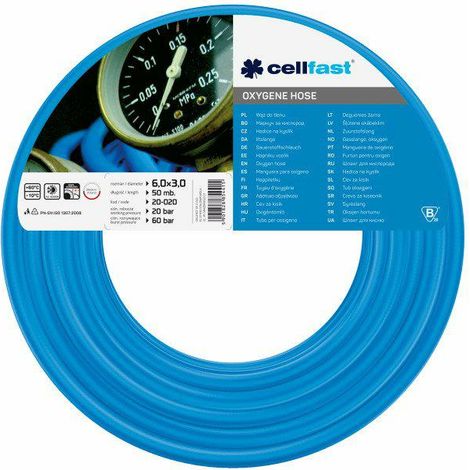 Tuyau à oxygène CellFast 6 mm, longueur : 50 m (1/3)