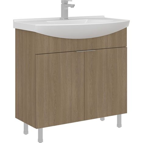 Mobile lavabo "Purus 80" - 80 x 50 x 83 cm - Rovere Sonomo (1/5)