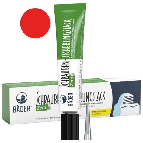 Vernis de sécurité pour vis Zero 20 ml Tube rouge (Par 12)