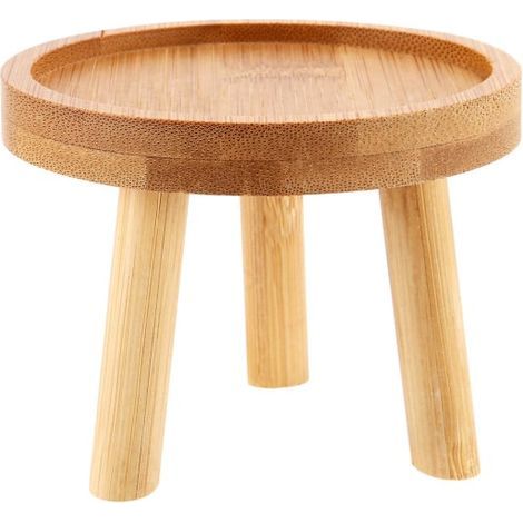 Support en bois pour plantes, pot de fleurs, tabouret haut, étagère ronde pour plantes grasses, pour balcon ou intérieur. (1/5)