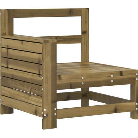 Canapé de jardin,Canapé d'extérieur,Sofa de jardin accoudoir 69x62x70,5 cm bois de pin imprégné CFW615507 (1/5)