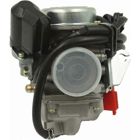 Carburateur GY6 125cc 150cc 26mm pour moteur CVK avec starter électrique, compatible avec les modèles 152QMI et 157QMJ (scooter, cyclomoteur, buggy, quad, kart). (1/5)