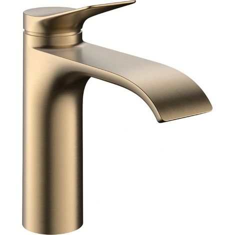 Hansgrohe – Mitigeur de lavabo EcoSmart CoolStart 110mm – Hauteur 175-205mm – Finition bronze brossé – 75024140 (1/3)