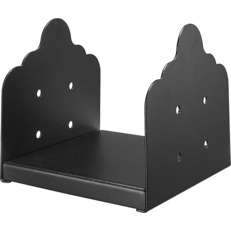 Mophorn Base per Pali 200 x 194 mm Dimensioni Interne 200 x 190 mm Staffe in Acciaio al Carbonio Robusto, Ideale per Supporto Ringhiera Gazebo e Piastra di Base per Ponte, Set da 2, Nero