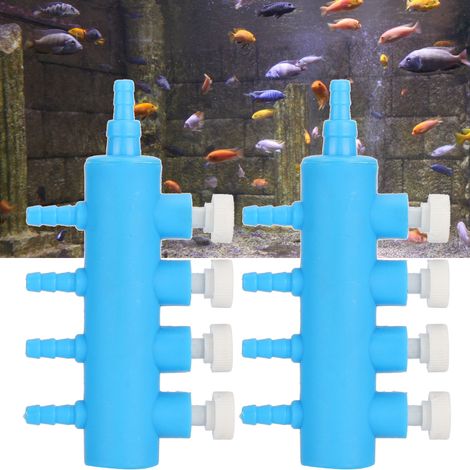Distributeur de Pompe à Air pour Aquarium Réglable avec Valves - Lot de 2, Diviseur 1 en 4-AUTRES (1/5)