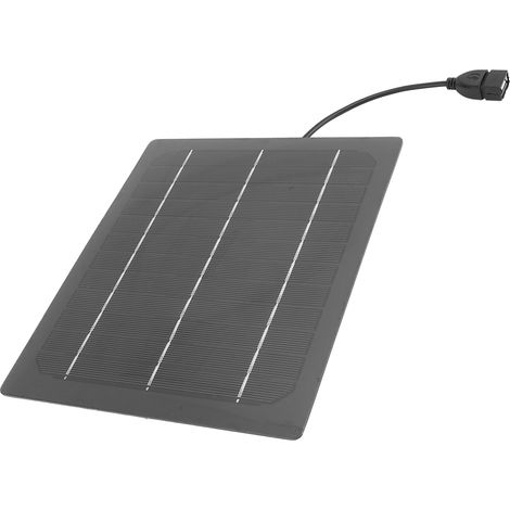 Petit panneau solaire 7W 5V, chargeur solaire monocristallin haute efficacité pour camping, ventilateur, batterie externe et téléphone. (1/5)