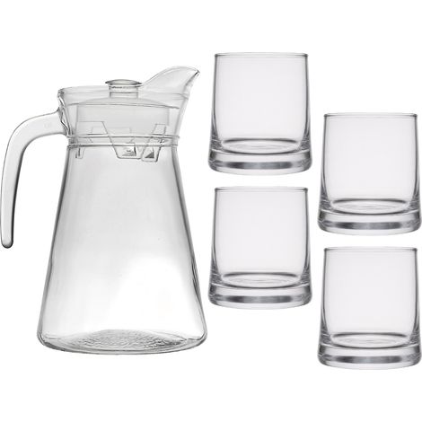 Set composto da caraffa da 1,5 litri e 4 bicchieri da 275 ml. (1/5)