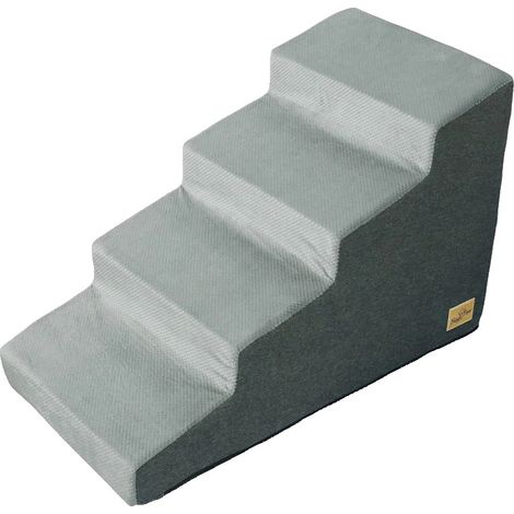 Escalier pour animaux, mousse haute densité, surface antidérapante, housse amovible (1/2)