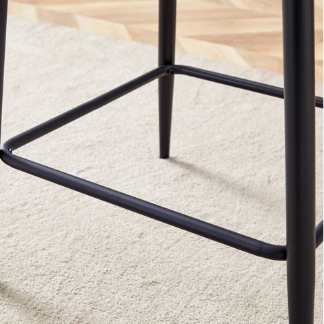 MEUBLIV lot de 4 tabourets de bar transparents noirs – structure métallique (1/5)