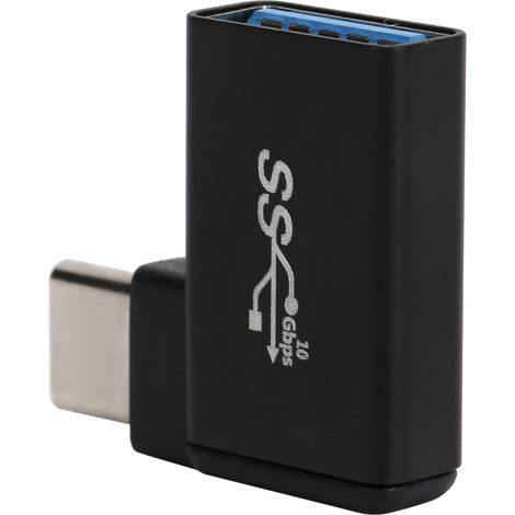 Adaptateur OTG, coude USB femelle vers Type-C mâle PD, transmission haute vitesse, convertisseur Type-C vers USB 3.0. (1/5)