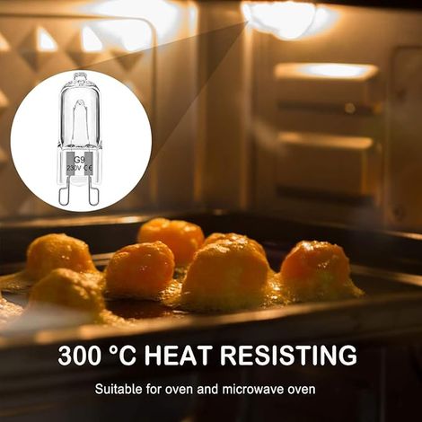 Ampoule Halogène G9 Pour Four 25W 230V Ampoule de Four G9 Dimmable Tolérance 300°C Micro-ondes, Blanc Chaud 2700K (1/2)